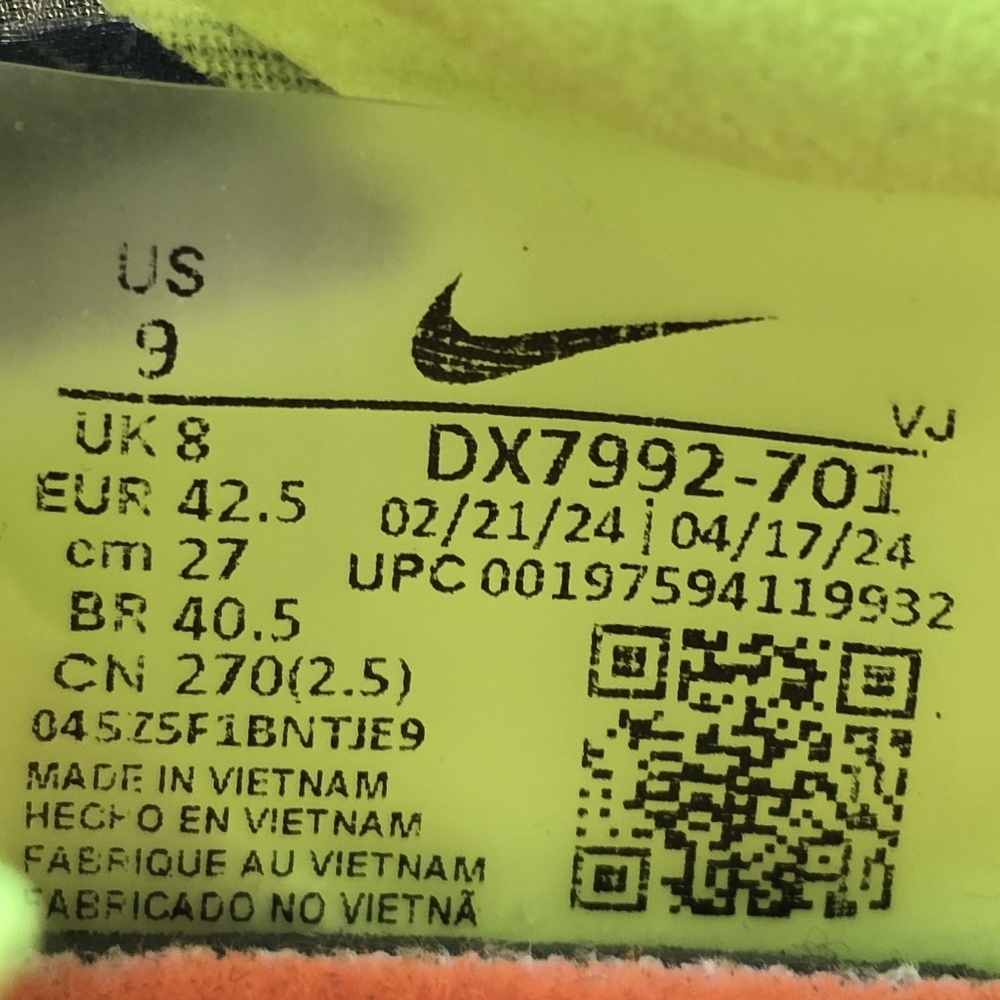 Nike ZoomX Dragonfly XC Cross-Country NO‎ Spikes DX7992-701 Men’s Size 9 US - Picture 8 of 8